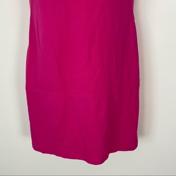 YOANA BARASCHI Bright Pink Mini Dress Cutout Back Size Medium Cocktail Barbie - Picture 4 of 7